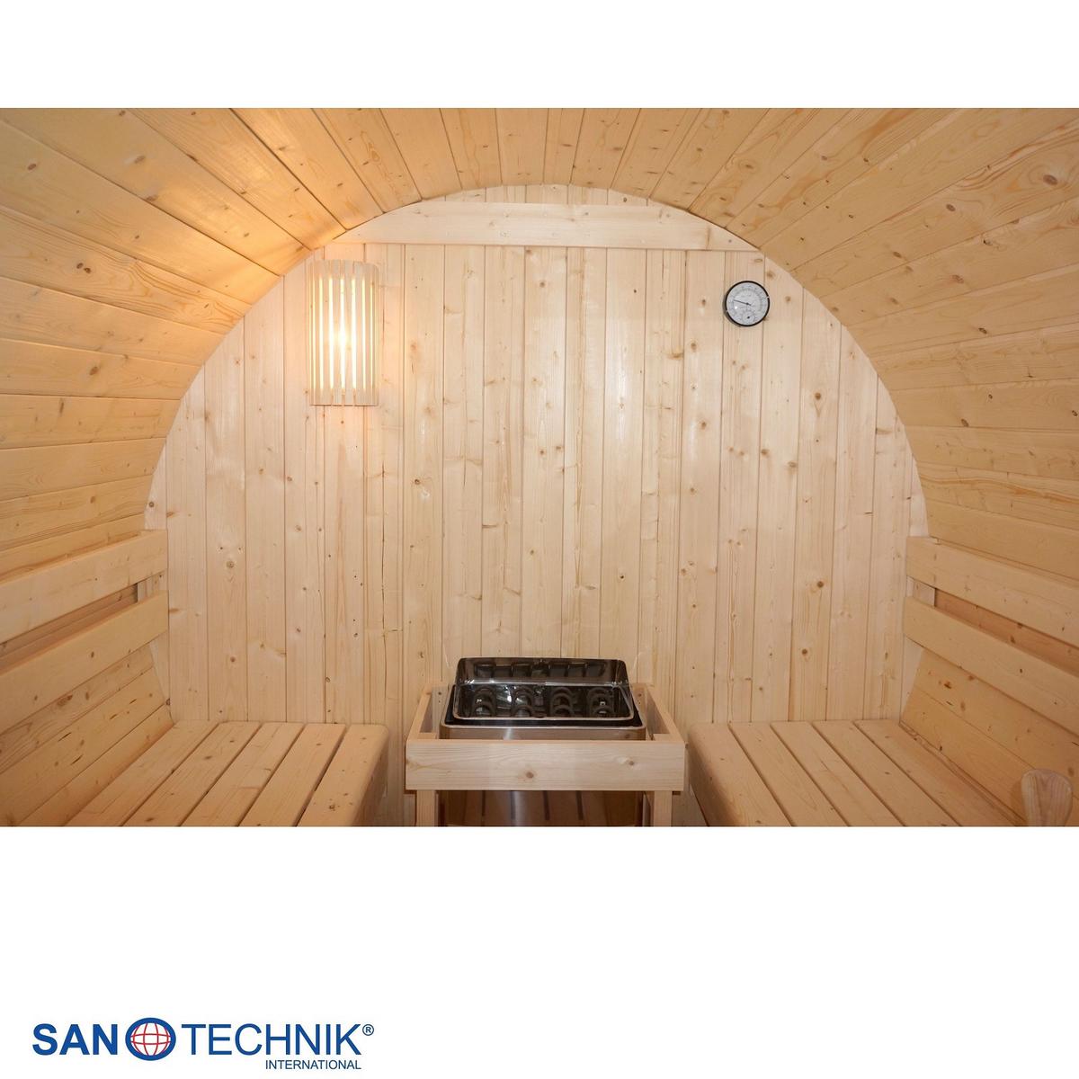 Saunafass Bergen Bergen Fichtefarben B: 189 cm - Fichtefarben, KONVENTIONELL, Glas/Holz (194,8/220/191,5cm) - Sanotechnik