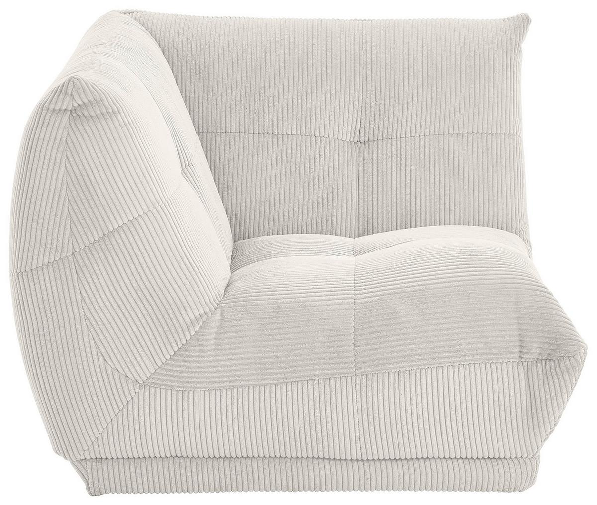Modul Sofa Giselle Ecke Cord Weiß - Weiß, Trend, Textil (105/80/105cm) - Livetastic