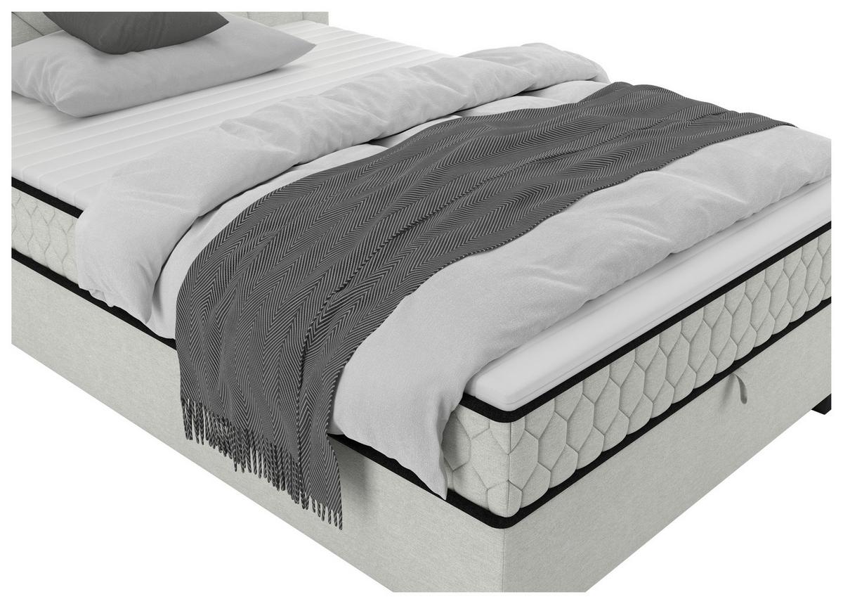 Americká postel MAYA D 140/200 cm, světle šedá - černá/světle šedá, Konvenční, dřevo/kompozitní dřevo (140/200cm) - Mömax