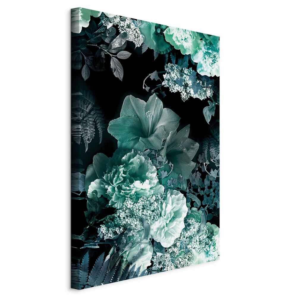 Leinwandbild Schwarz Petrol B: 40 cm