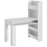 Jugendschreibtisch Weiß B: 50cm, Inkl. Stauraum - Weiß, MODERN, Holzwerkstoff (90/50/110cm) - MID.YOU