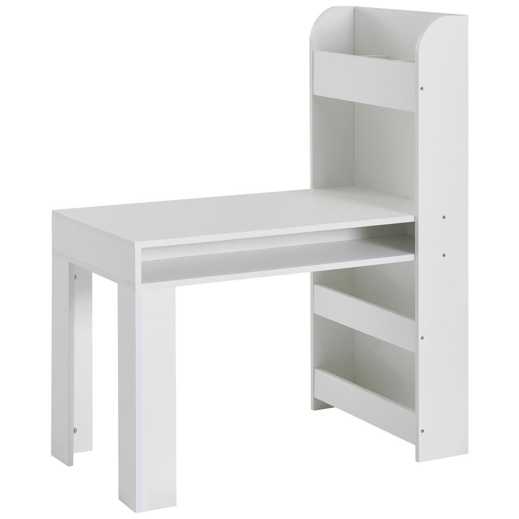 Jugendschreibtisch Weiß B: 50cm, inkl. Stauraum