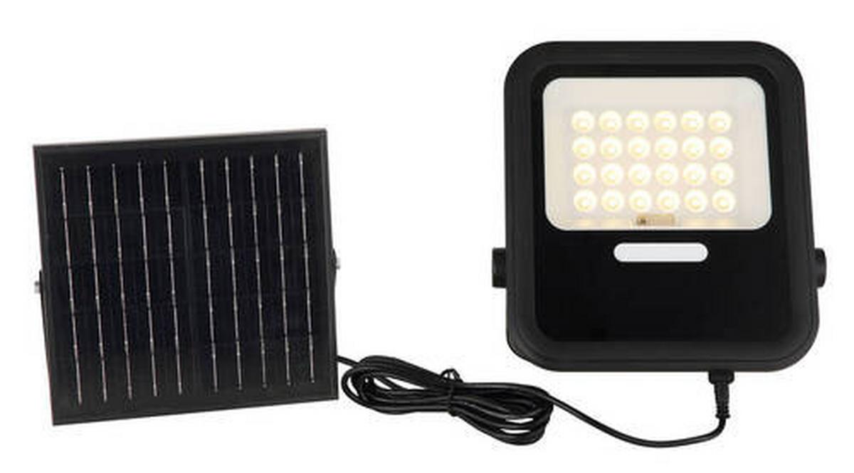 Solarleuchte 36487k - Klar/Schwarz, Basics, Glas/Kunststoff (24,3/14/25,4cm) - Globo