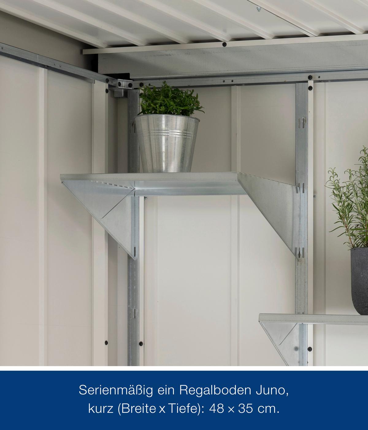 Gerätehaus Juno Satteldach Jsd2 - Anthrazit, Basics, Metall (189/219/181cm)