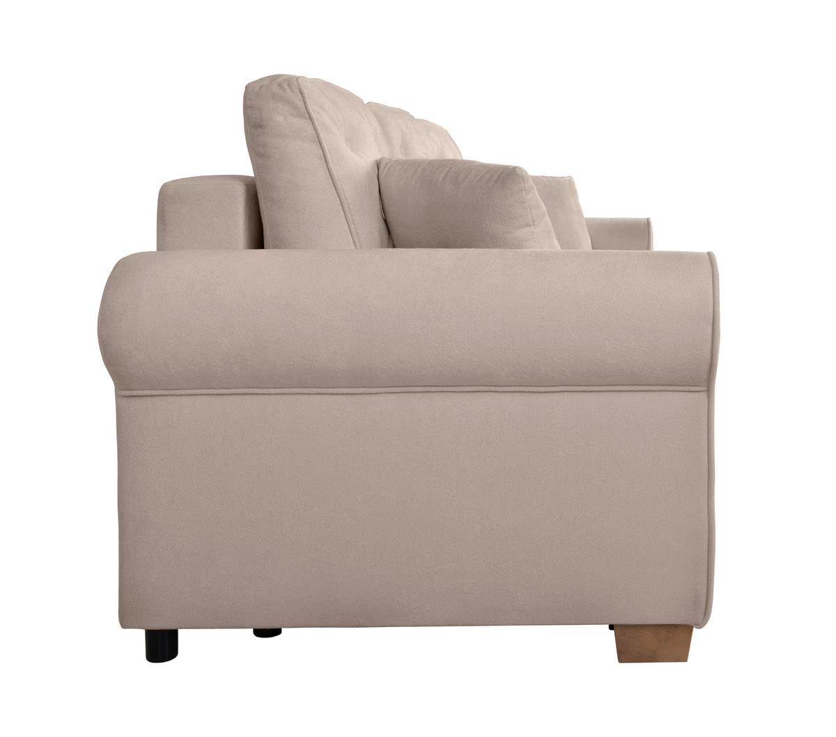 Schlafsofa Arles, Taupe 15 B: 240 Cm - Taupe/Buchefarben, Design, Textil (240/94/98cm) - MID.YOU