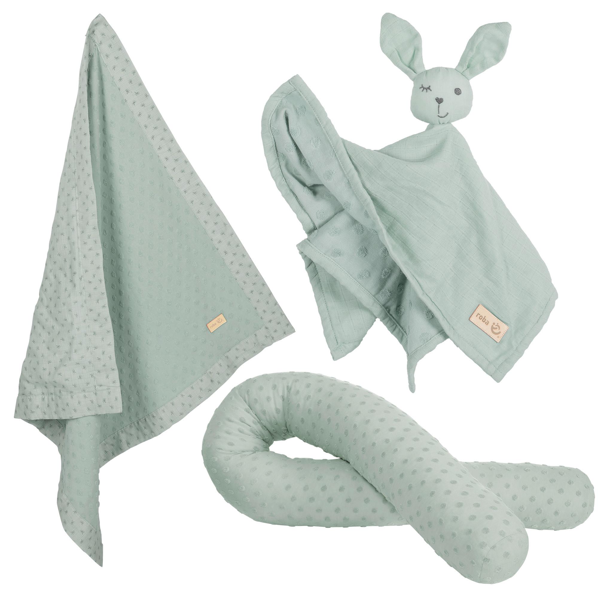 Geschenkset frosty green Kuscheln & Spielen - Grün, MODERN, Textil - Roba