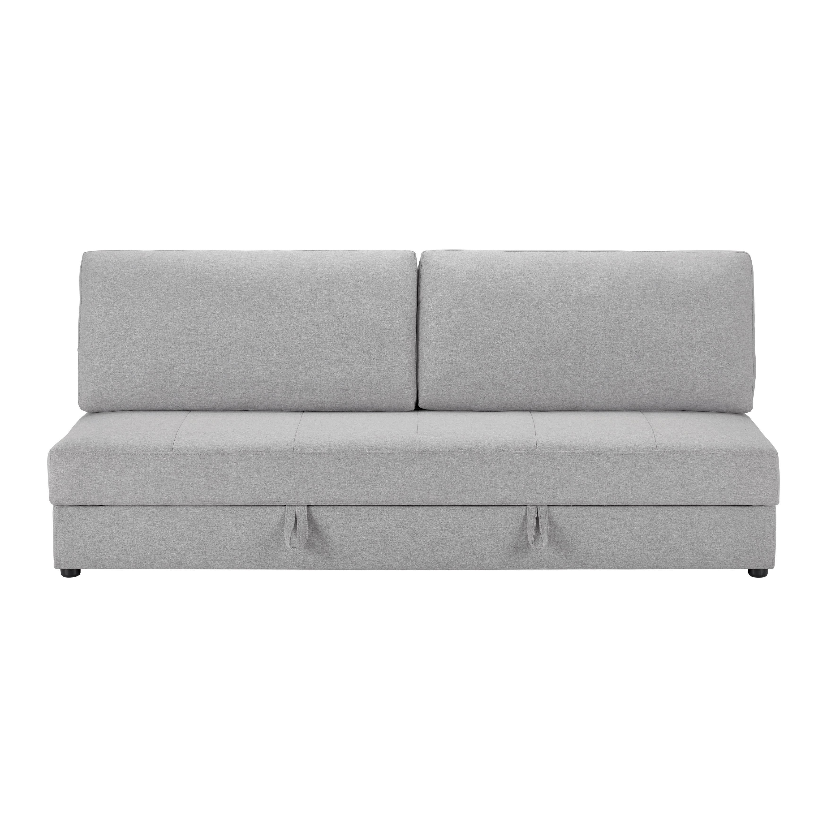 Rozkladacia pohovka CLAUDIO - čierna/svetlosivá, Modern, drevo/textil (200/85/93cm) - Livetastic