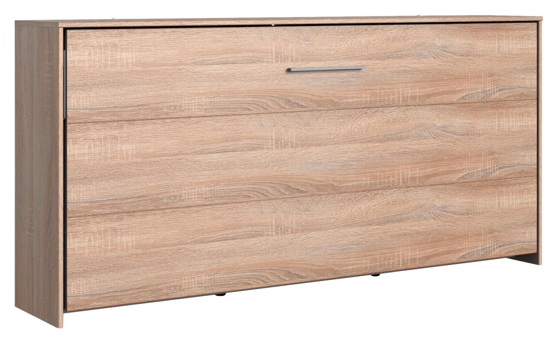 Schrankbett Mit Lattenrost 90x200 Juist, Eiche Dekor - Eichefarben, KONVENTIONELL, Holz/Holzwerkstoff (90/200cm) - MID.YOU