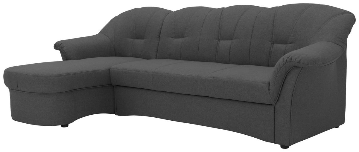 Ecksofa Papenburg Grau - Schwarz/Grau, KONVENTIONELL, Textil (142/233cm) - MID.YOU