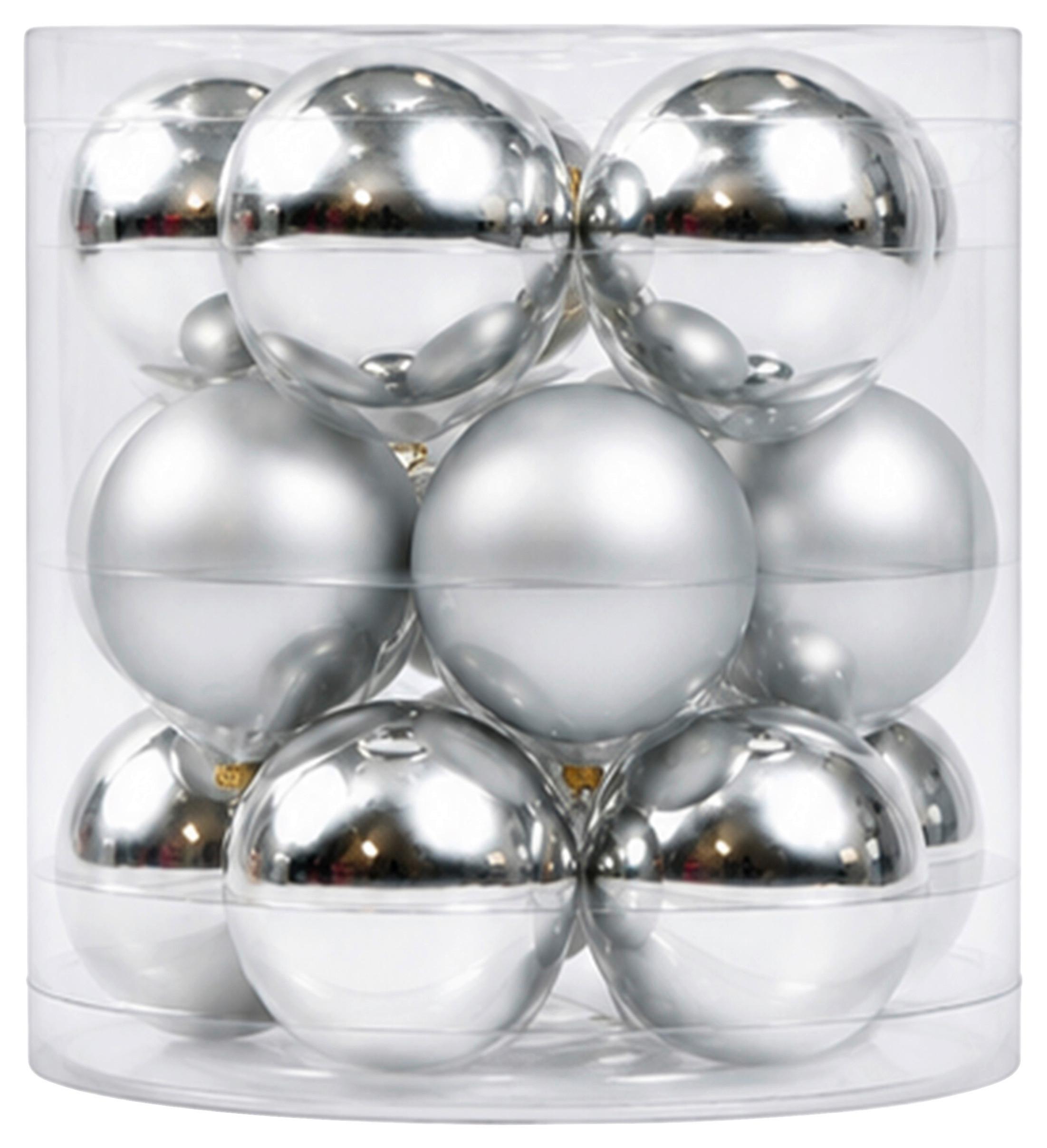 Baňka na vánoční stromeček NOEL -PAZ- - barvy stříbra, sklo (6cm) - Mömax