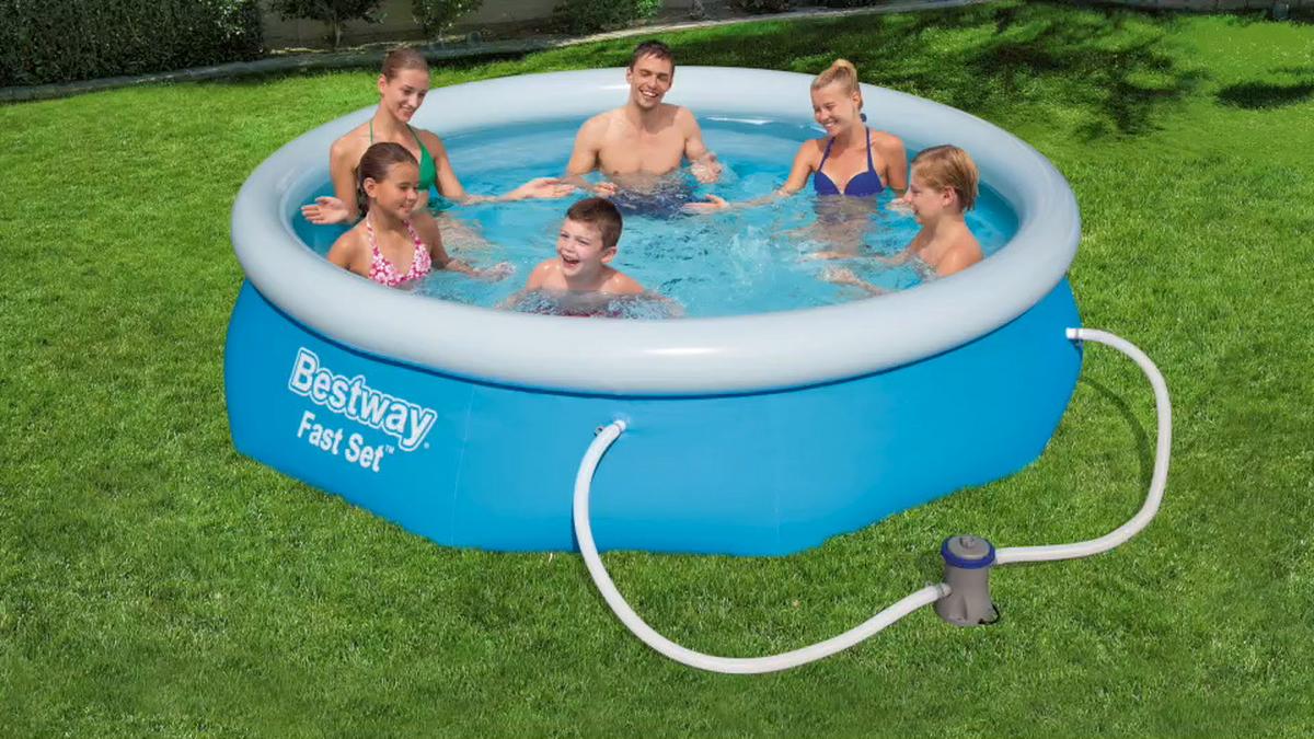 Schwimmbecken Rund Pascha mit Pumpe Ø 305 cm - Blau, Kunststoff (305/76cm) - Bestway