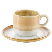 Šálek a podšálek na espresso SATURN - béžová, Moderní, keramika - Mömax