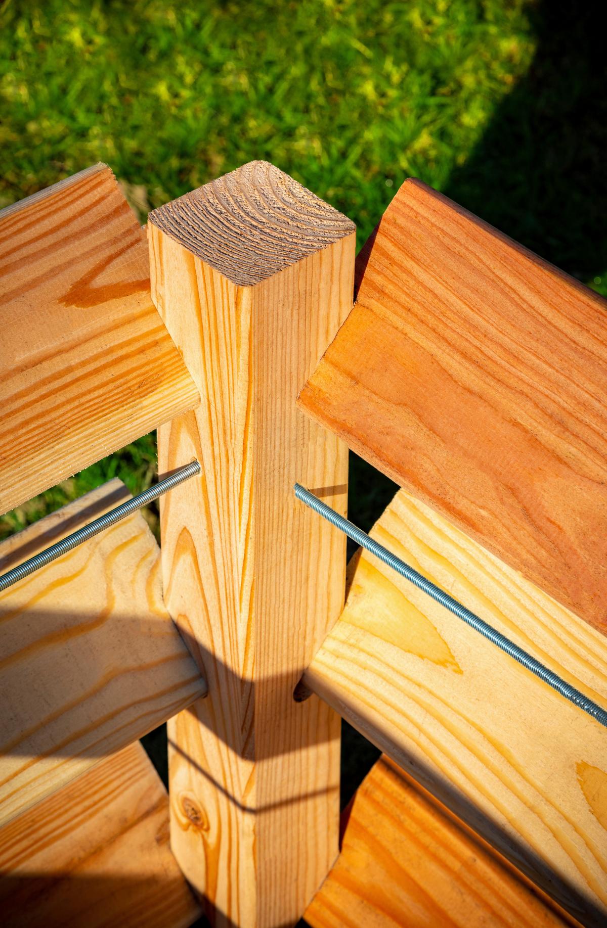 Hochbeet Echtholz Lärche 65x73x65 cm - Lärchefarben, Basics, Holz (65/73/65cm)