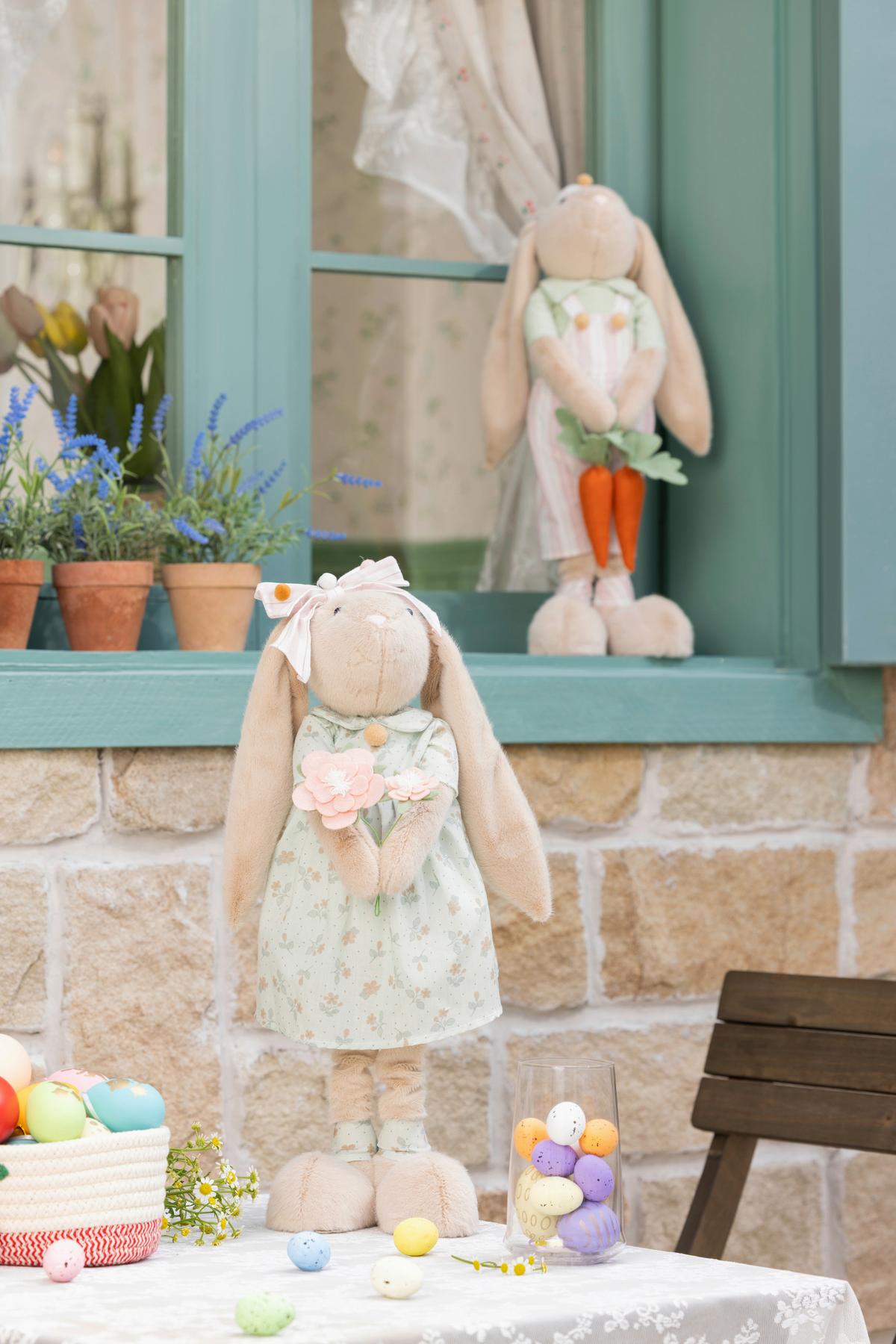 Dekohase Felix - Beige/Orange, KONVENTIONELL, Kunststoff/Textil (15/12/63cm) - Luca Bessoni