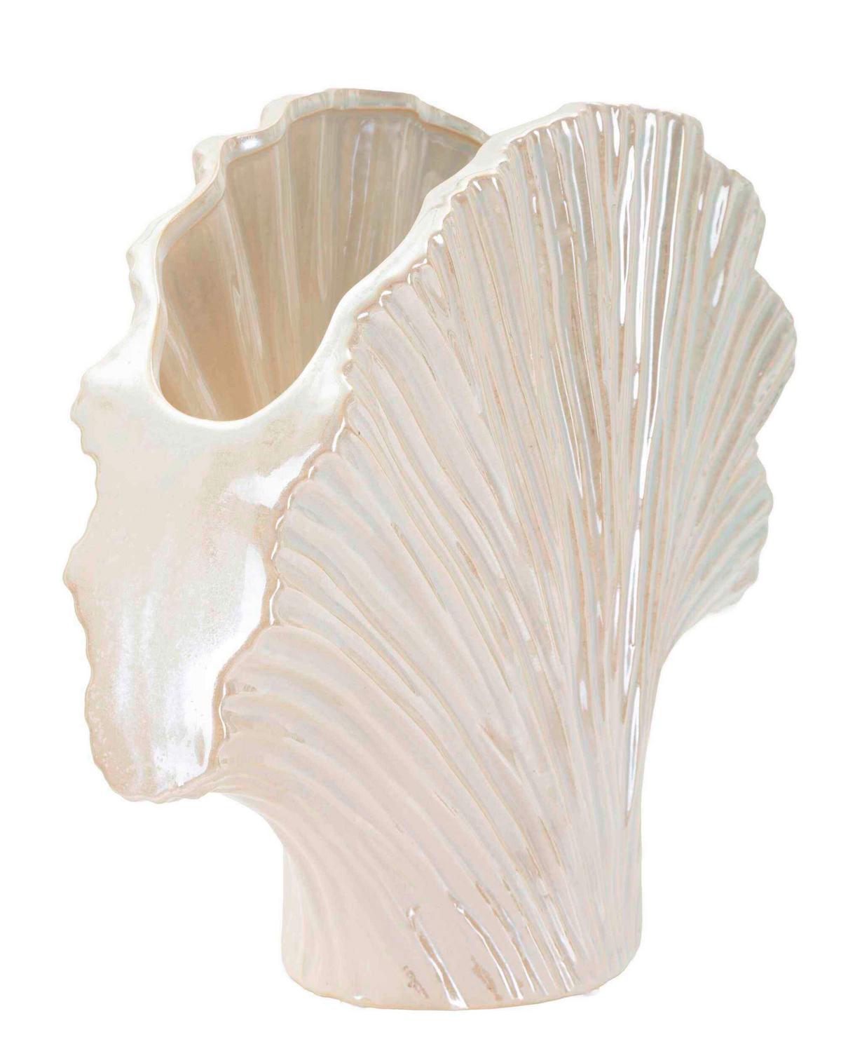 Vase Perly Pot Perlmutt B: 35,5 cm - Perlmutt, Basics, Keramik (35,5/27/11,5cm)