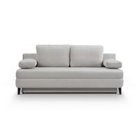 Schlafsofa Sorto Hellgrau B: 200cm - Hellgrau/Schwarz, Basics, Holz/Textil (200/91/100cm) - MID.YOU