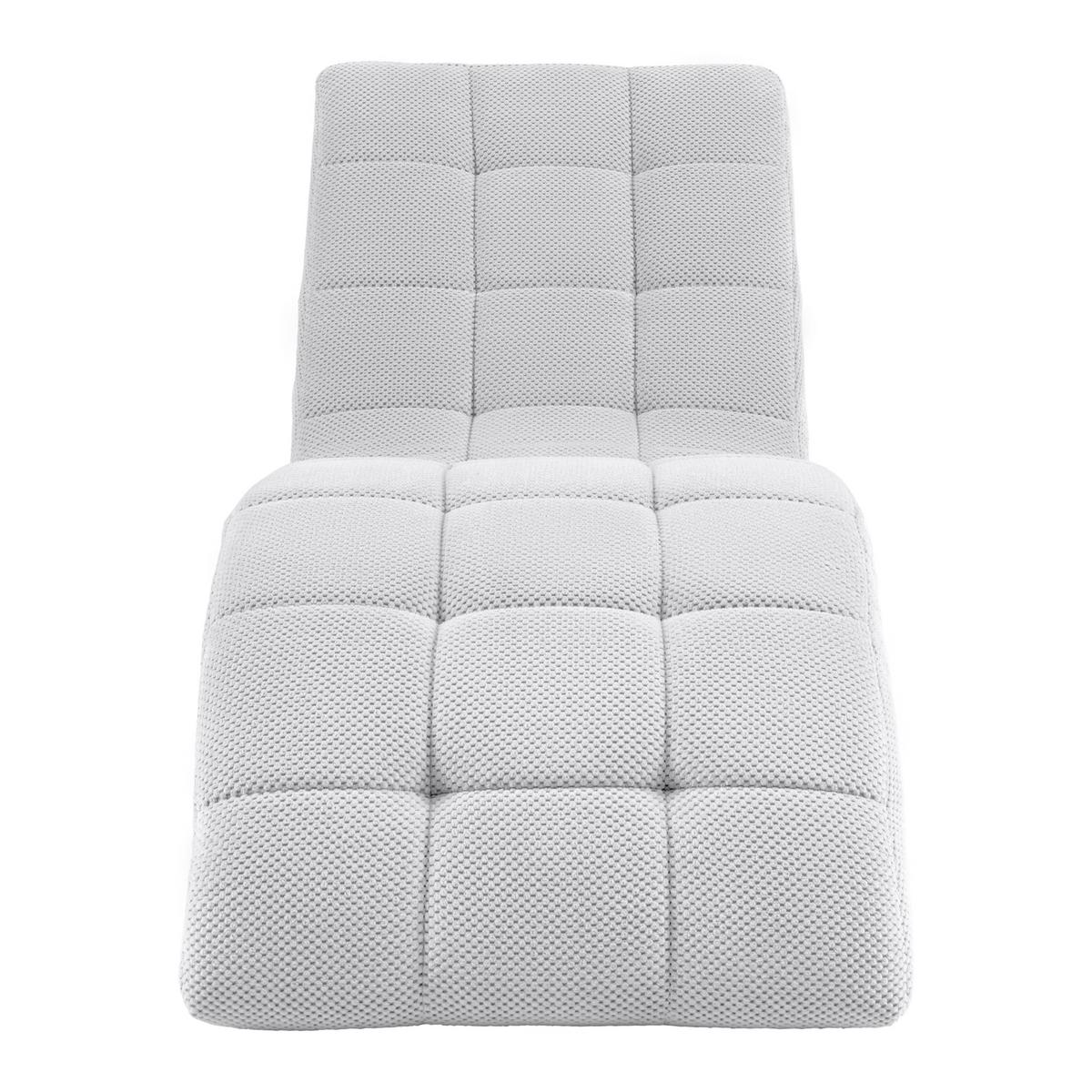 Relaxačné ležadlo LAVANDA, biela, max. 120 kg - čierna/biela, Modern, textil/plast (68/80/167cm) - Mömax