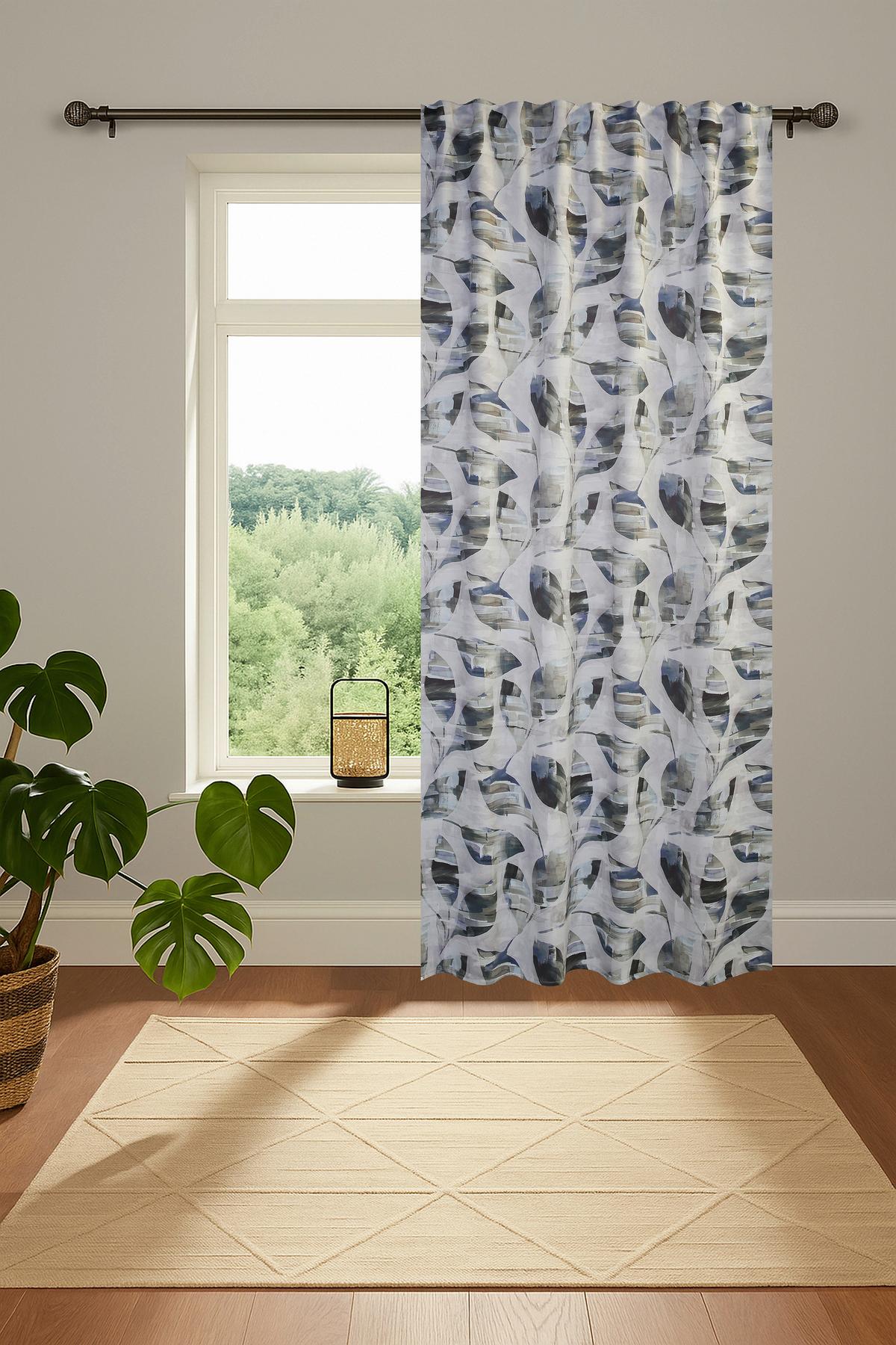 FERTIGVORHANG WIETE - Blau/Grün, MODERN, Textil (135/245cm) - Luca Bessoni