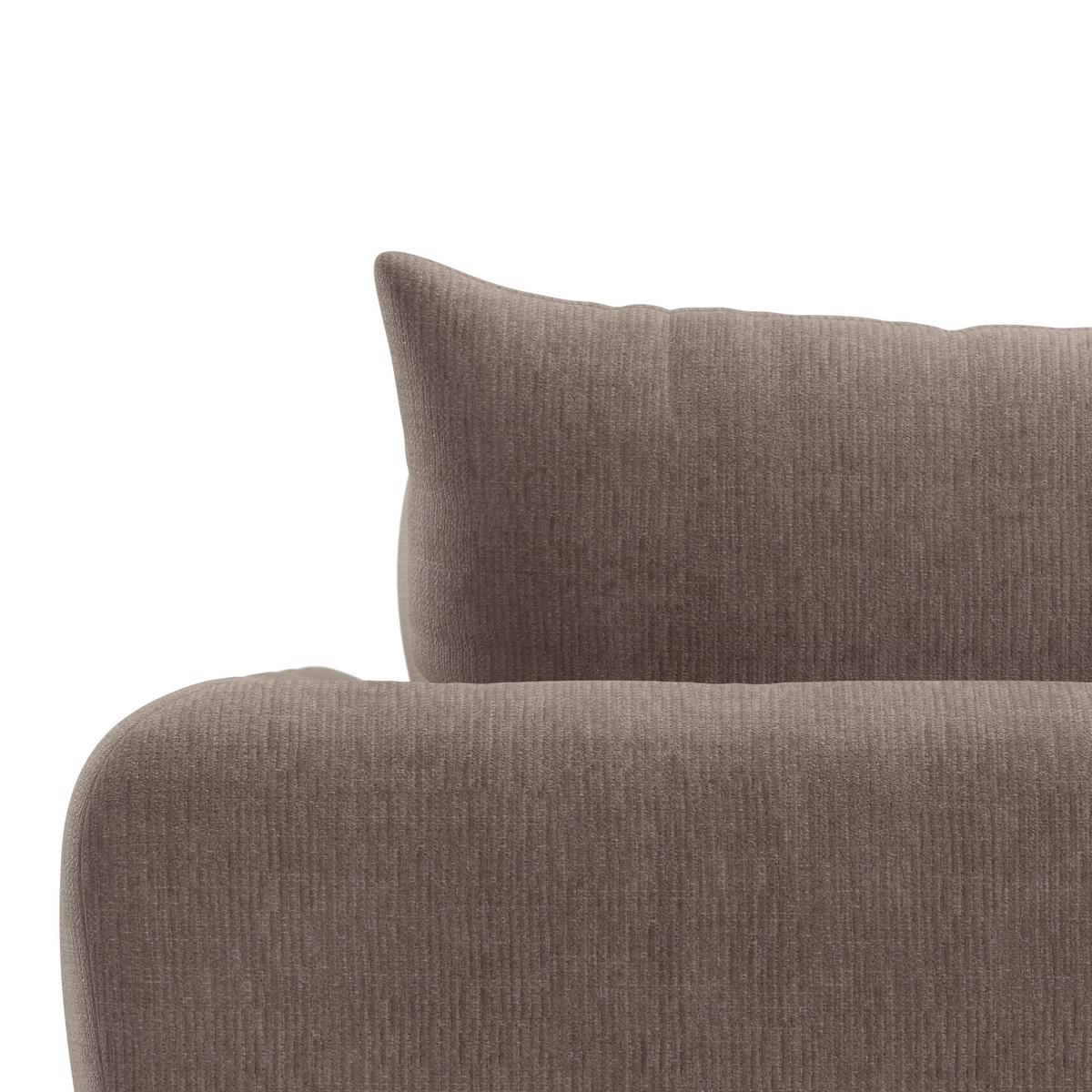 Sedací souprava NICOLE, levá, béžová, max. do 480 kg - černá/šedobéžová, Moderní, dřevo/textil (162/87/306cm) - Bessagi Home