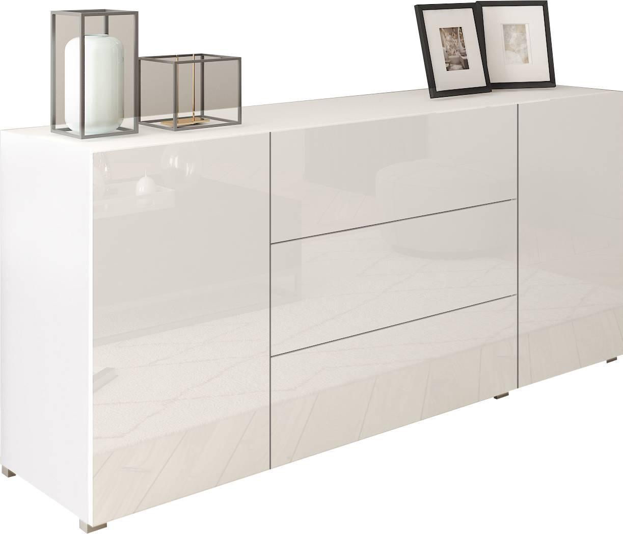 Sideboard Berlin 150 Weiß B: 150 cm - Weiß Hochglanz/Weiß, Design, Holzwerkstoff (150/68/38,5cm) - P & B