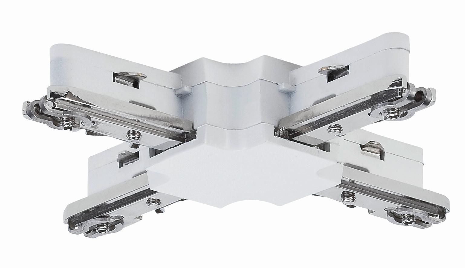 Schienensystem Urail X-Verbinder 97687 Weiß - Weiß, Design, Kunststoff/Metall (10,4/1,8/10,4cm) - Paulmann