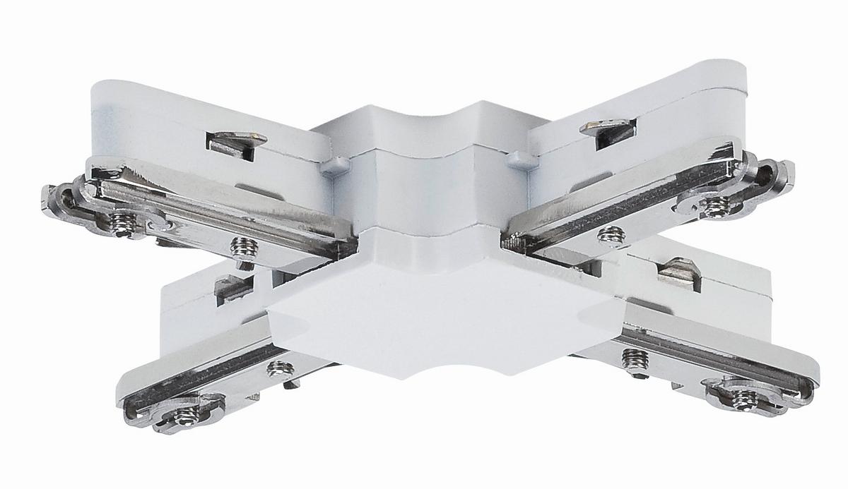Schienensystem Urail X-Verbinder 97687 Weiß - Weiß, Design, Kunststoff/Metall (10,4/1,8/10,4cm) - Paulmann