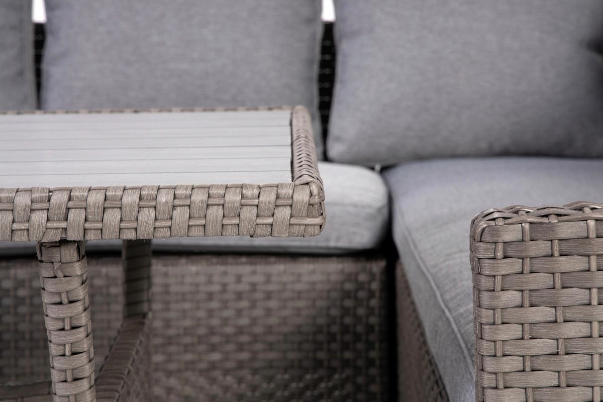 Lounge Garnitúra Vipora Jobbos - szürke, Modern, műanyag/textil (234/178cm) - Ondega