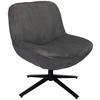 Relaxsessel Maro Grau B: 66 Cm - Schwarz/Grau, Basics, Textil/Metall (66/76/75cm) - Livetastic