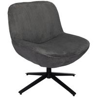 Relaxsessel Maro Grau B: 66 Cm - Schwarz/Grau, Basics, Textil/Metall (66/76/75cm) - Livetastic