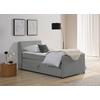 Boxspringbett Mit Bettkasten Nida 100x200 Cm Grau - Schwarz/Grau, MODERN, Holz/Textil (100/200cm) - MID.YOU
