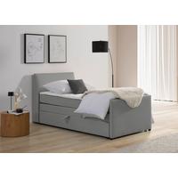 Boxspringbett Mit Bettkasten Nida 120x200 Cm Grau - Schwarz/Grau, MODERN, Holz/Textil (120/200cm) - MID.YOU