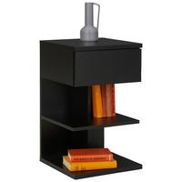 Nočný stolík SUN, čierny - čierna, Modern, kompozitné drevo (39/65/39cm) - Mömax