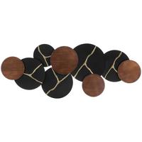 Wanddeko Rene - Goldfarben/Schwarz, KONVENTIONELL, Holzwerkstoff/Metall (115/5/46cm) - Luca Bessoni