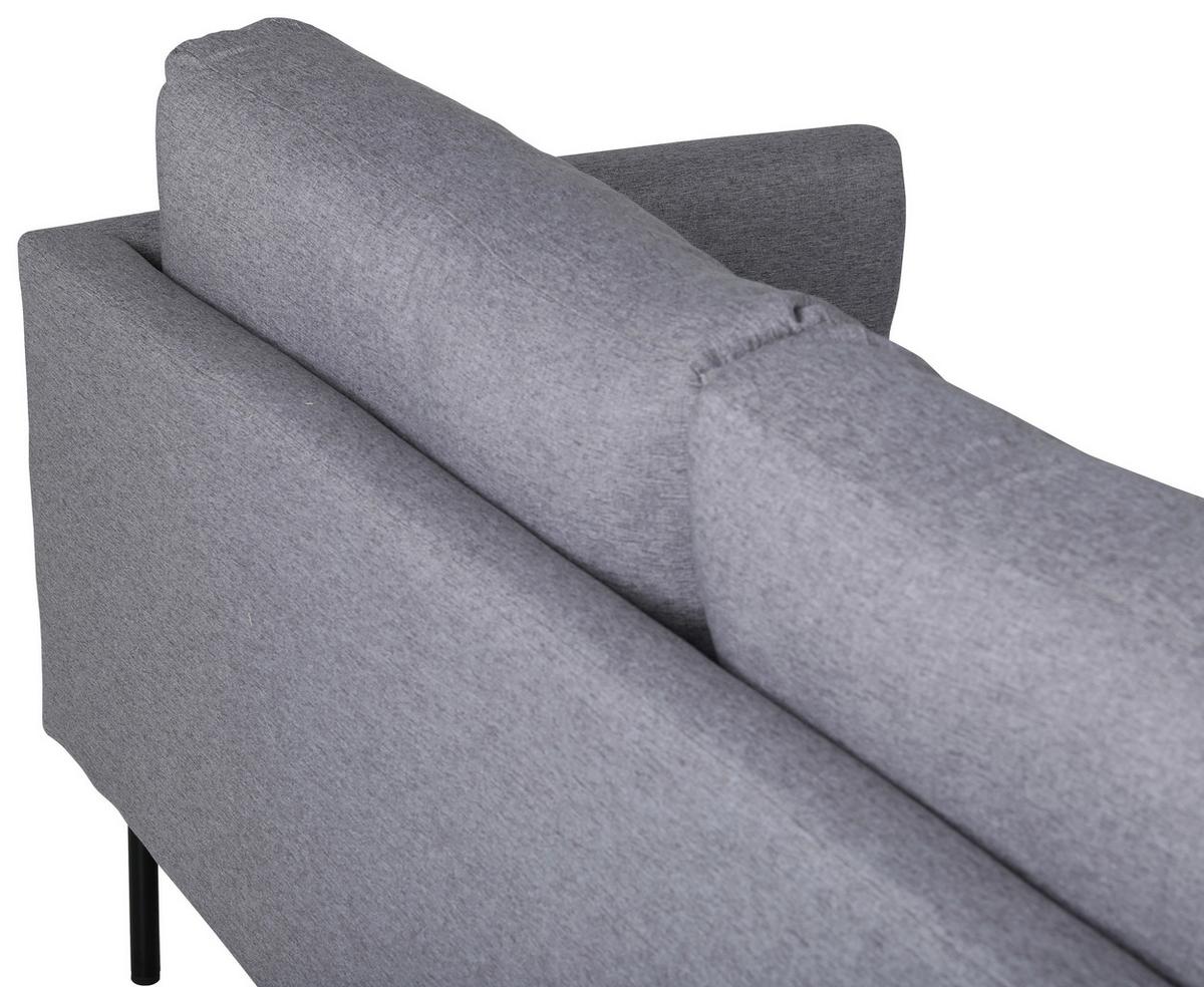 3-sitzer-sofa Zoom - Schwarz/Grau, Design, Textil/Metall (260/78/80cm) - Livetastic
