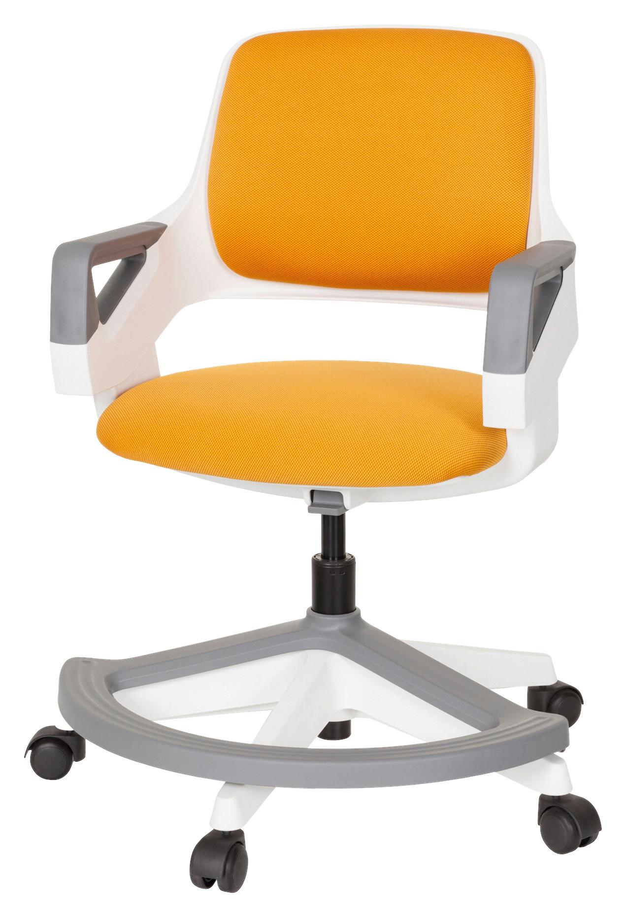 Jugenddrehstuhl Kid Flex Orange - Orange/Weiß, Basics, Kunststoff (53/80-93/60cm) - MID.YOU