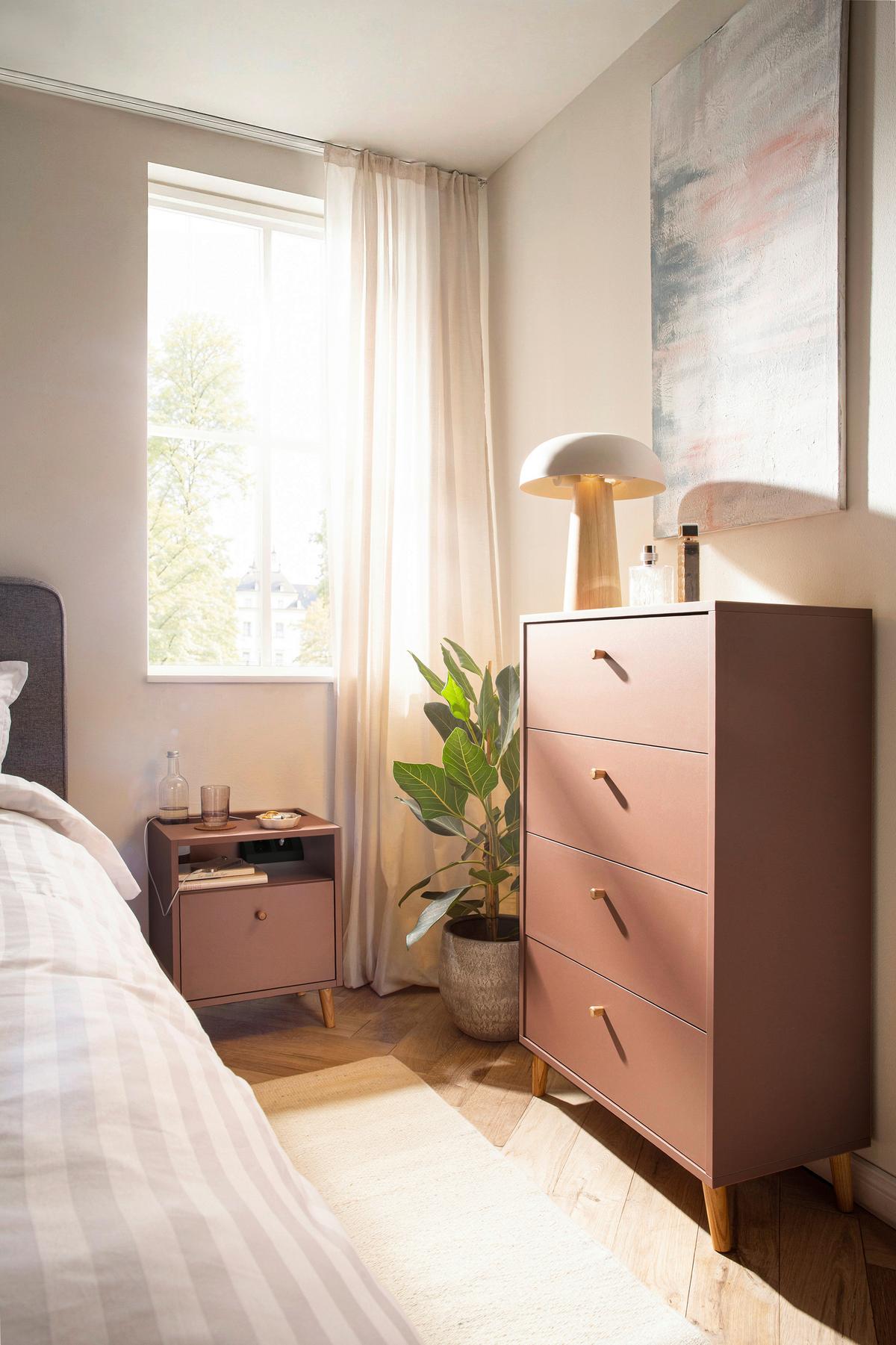 KOMMODE Bjarne Mauve B: 60,1cm - Mauve, Design, Holzwerkstoff (60,1/101,3/33cm) - MID.YOU