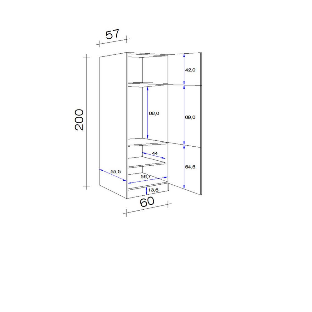 Skrinka na vstav. spotrebiče NANO GIT 60 dekor buk