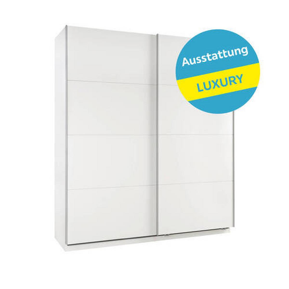 Schwebetürenschrank B: 182cm Ondega Weiß - Weiß, KONVENTIONELL, Holzwerkstoff (182/210/61cm) - Ondega