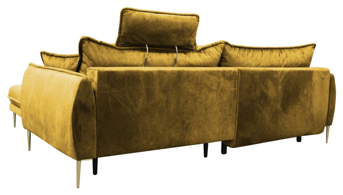 Ecksofa Whisper Senfgelb S: 264x196 cm - Goldfarben/Senfgelb, Design, Textil (264/196cm) - MID.YOU