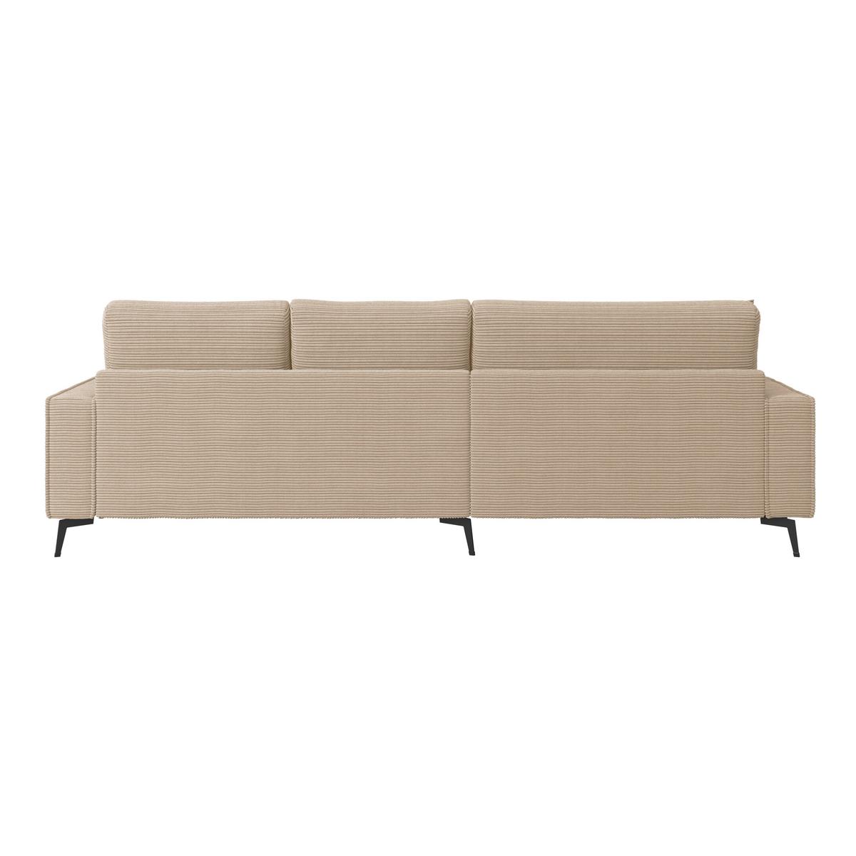 Rohová sedačka ZERO, levá, světle šedá / béžová - černá/světle šedá, Trend, textil (173/286cm)