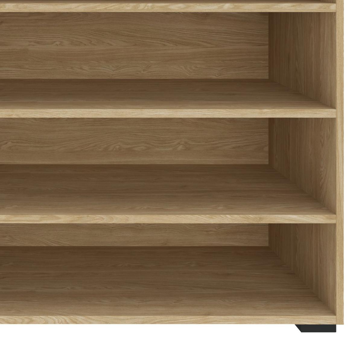 Regal Unit Elements Maxi B: Ca. 91,2 Cm Eichefarben - Eichefarben/Schwarz, MODERN, Holzwerkstoff (91,2/89,6/40cm) - Ondega
