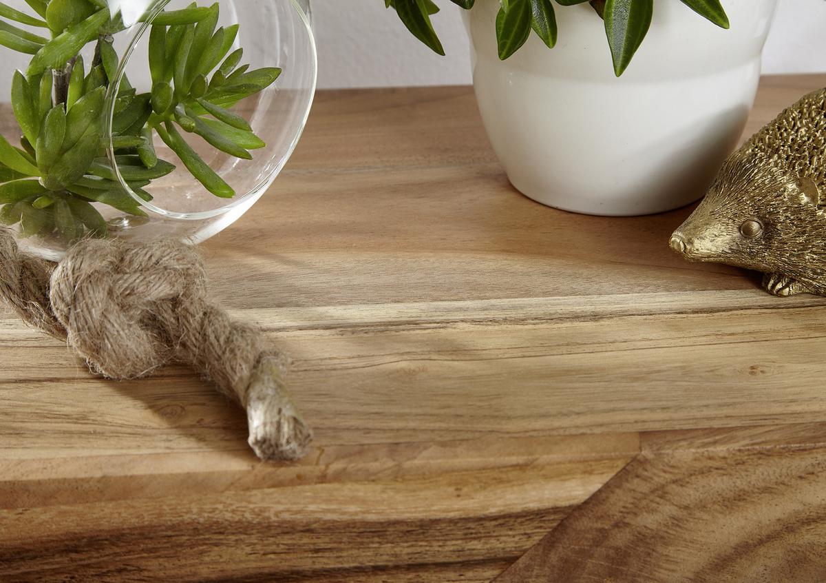 Beistelltisch Holz E-Förmig Mumbai, Akazie - Akaziefarben, MODERN, Holz (45/30/60cm) - MID.YOU