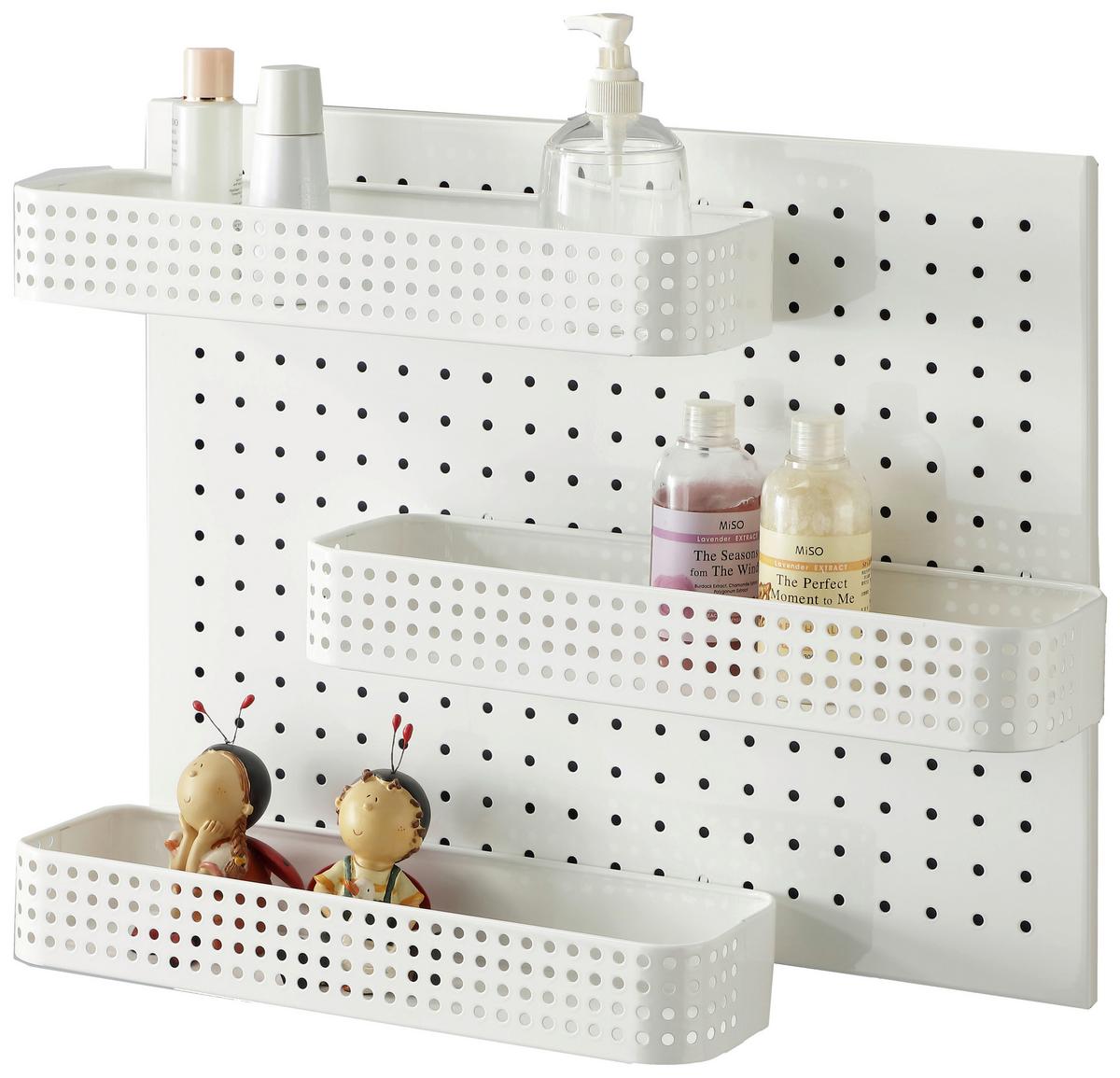 Wandregal Otto Weiß B: 45 cm - Weiß, Trend, Metall (45/55/15cm)