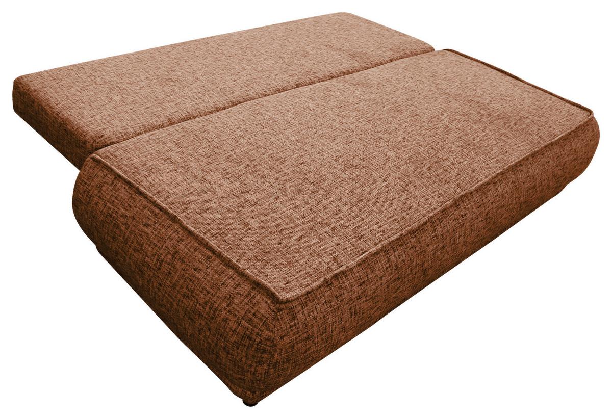 Schlafsofa Paros Rostfarben B: 214 Cm - Rostfarben/Beige, Design, Textil (214/96/105cm) - MID.YOU