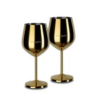 Weingläser Echtwerk Metall, Goldfarben, Je 500ml - Goldfarben, Basics, Metall (9,3/4,5/21cm) - Echtwerk