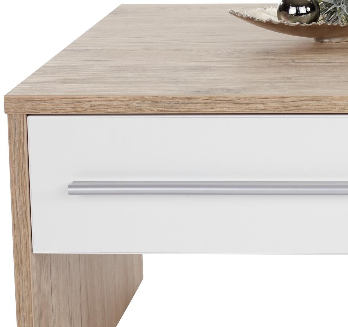 Couchtisch Mit Stauraum Melbourne, Eiche Dekor/weiß - Eichefarben/Weiß, MODERN, Holzwerkstoff (105/45/60cm)