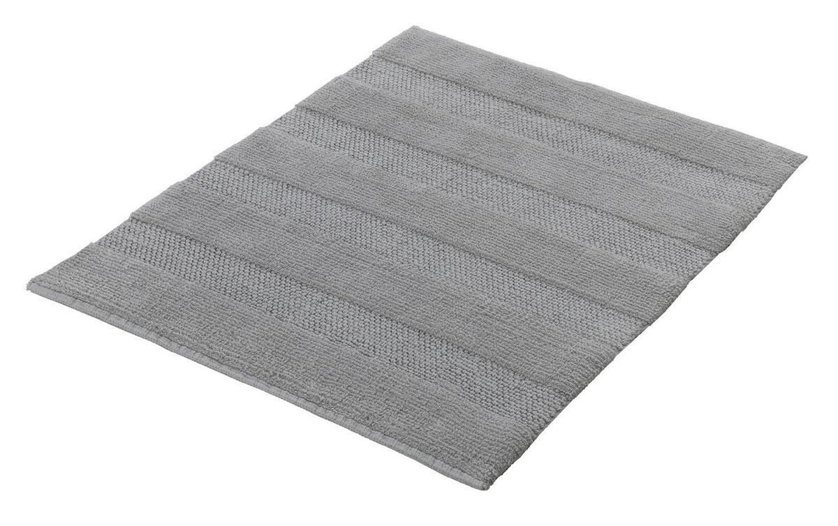 Wc-vorleger Tikka Silberfarben 55x65 Cm Waschbar - Silberfarben, Basics, Textil (55/65cm) - Kleine Wolke