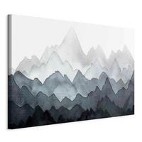 Leinwandbild Weiß Dunkelblau B: 60 cm - Weiß/Dunkelblau, Basics, Holzwerkstoff/Textil (60/40/1,2cm) - artgeist