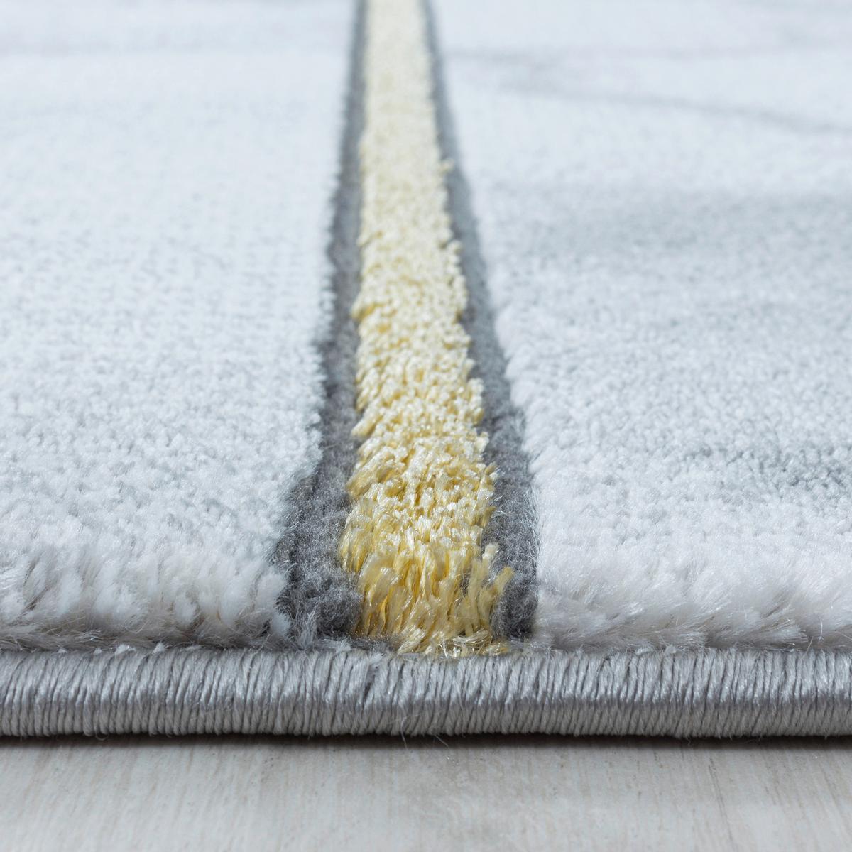 Webteppich Gold Naturfaser Naxos 140x200 cm - Goldfarben, Design, Textil (140/200cm)