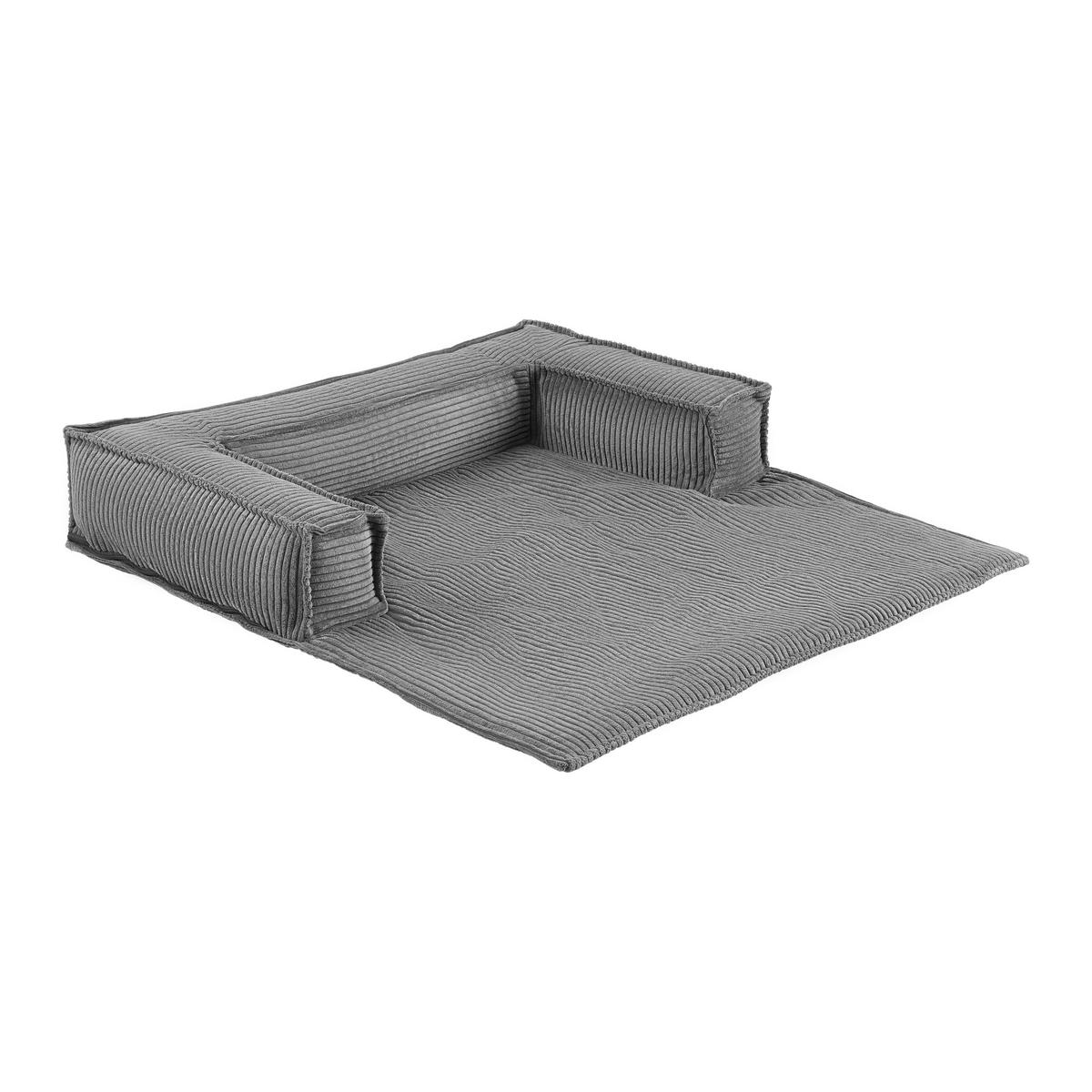 Pohovka pre psa PET FLAT, antracitový menčester - tmavosivá, Konventionell, textil (105/20/105cm) - Mömax